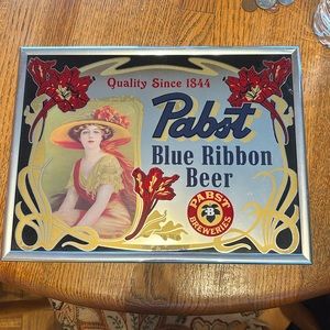 VINTAGE Pabst Blue Ribbon 70s mirror